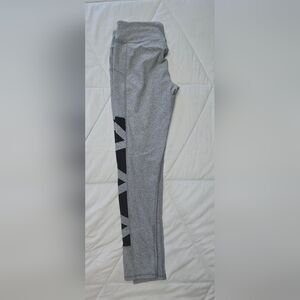 Gray Leggings with Black Accents